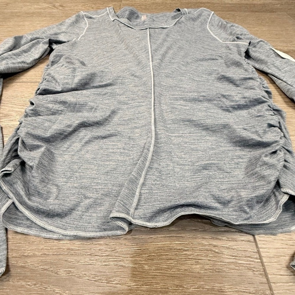 FP Free People Movement Right on the Run Long Sleeve Layer Blue Stone  XLL NWT - Picture 3 of 16